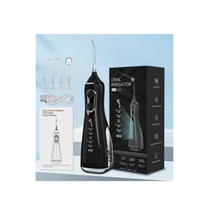 CHRUI vezeték nélküli szájzuhany, 4 üzemmód, fehér