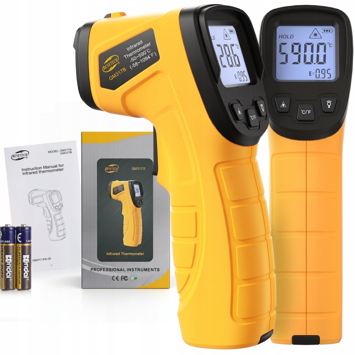 Termometru Laser Pirometru Fara Contact Infrarosu -50 +590°C