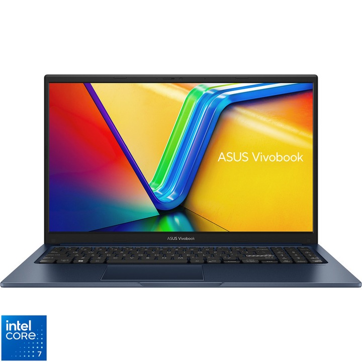 Laptop ASUS 15.6'' Vivobook 15 X1504VA, FHD, Procesor Intel® Core™ 7 150U (12M Cache, up to 5.40 GHz), 10 nuclee, 40GB DDR4, 256GB SSD, Intel Graphics, No OS, Quiet Blue