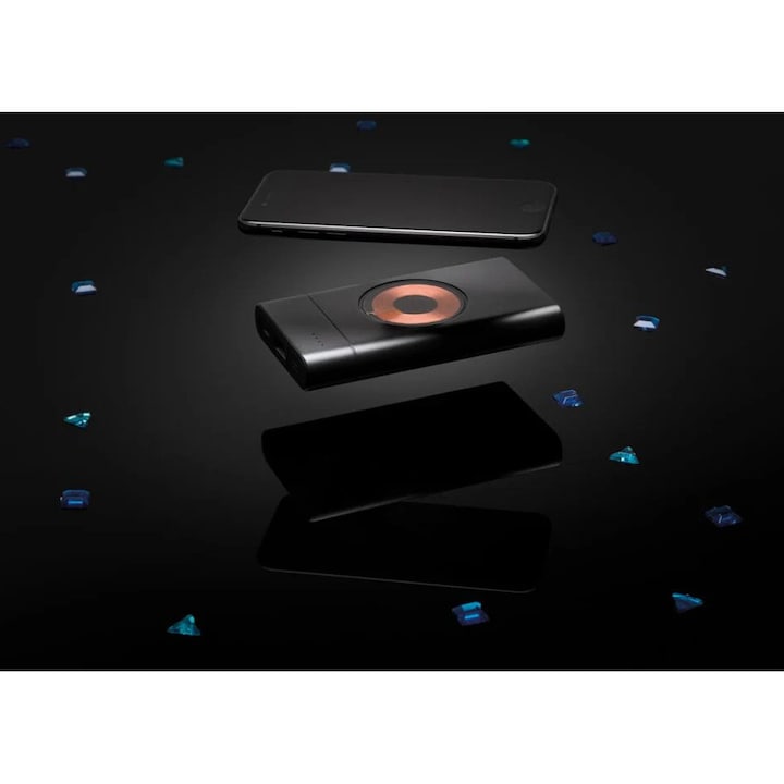 Set 5 gadgeturi wireless XDDesign, difuzor, powerbank 8000 mAh, incarcare rapida, transparent