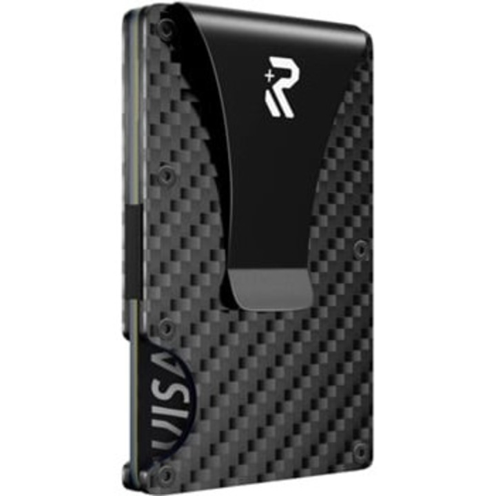 Мъжки портфейл, карбон, RFID блокиране, минималистичен, комплект 1 бр.