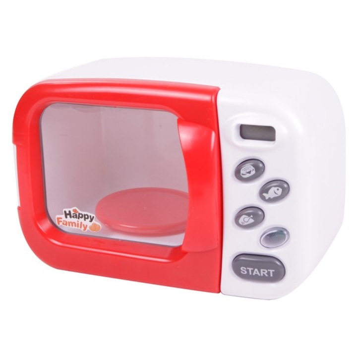 Cuptor cu microunde - alb-rosu