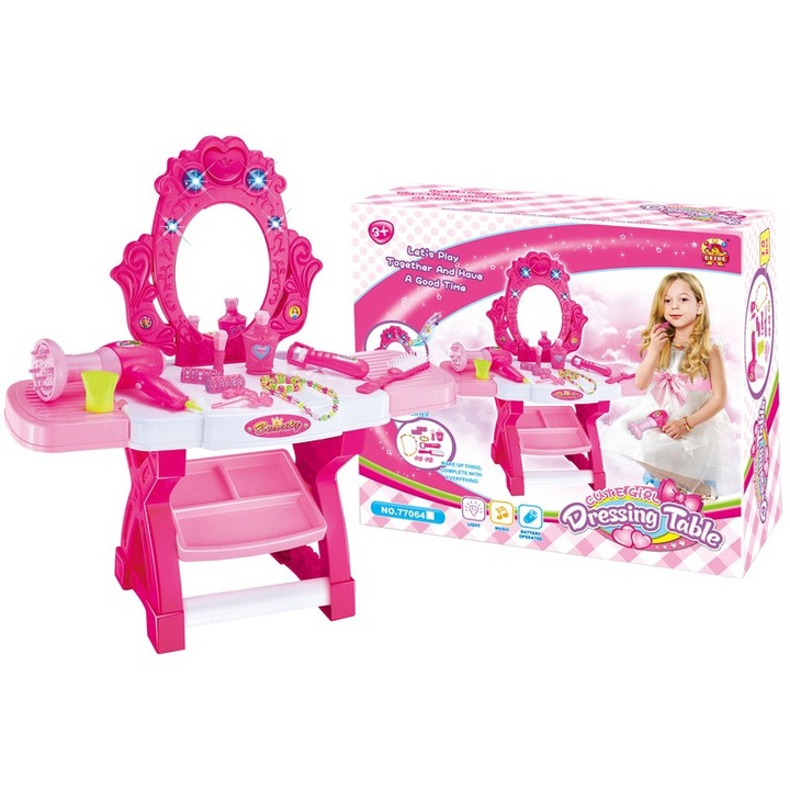 Masa de toaleta cu lumina si sunet - 68 cm