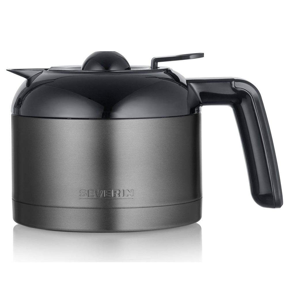 Cafetiera Severin, 1 litru, preparare 8 cesti, mentinere la calda, carafa inox, negru, 26x34x23cm