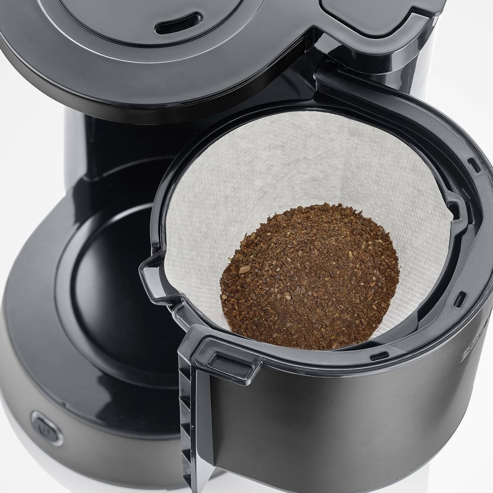 Cafetiera Severin, 1 litru, preparare 8 cesti, mentinere la calda, carafa inox, negru, 26x34x23cm