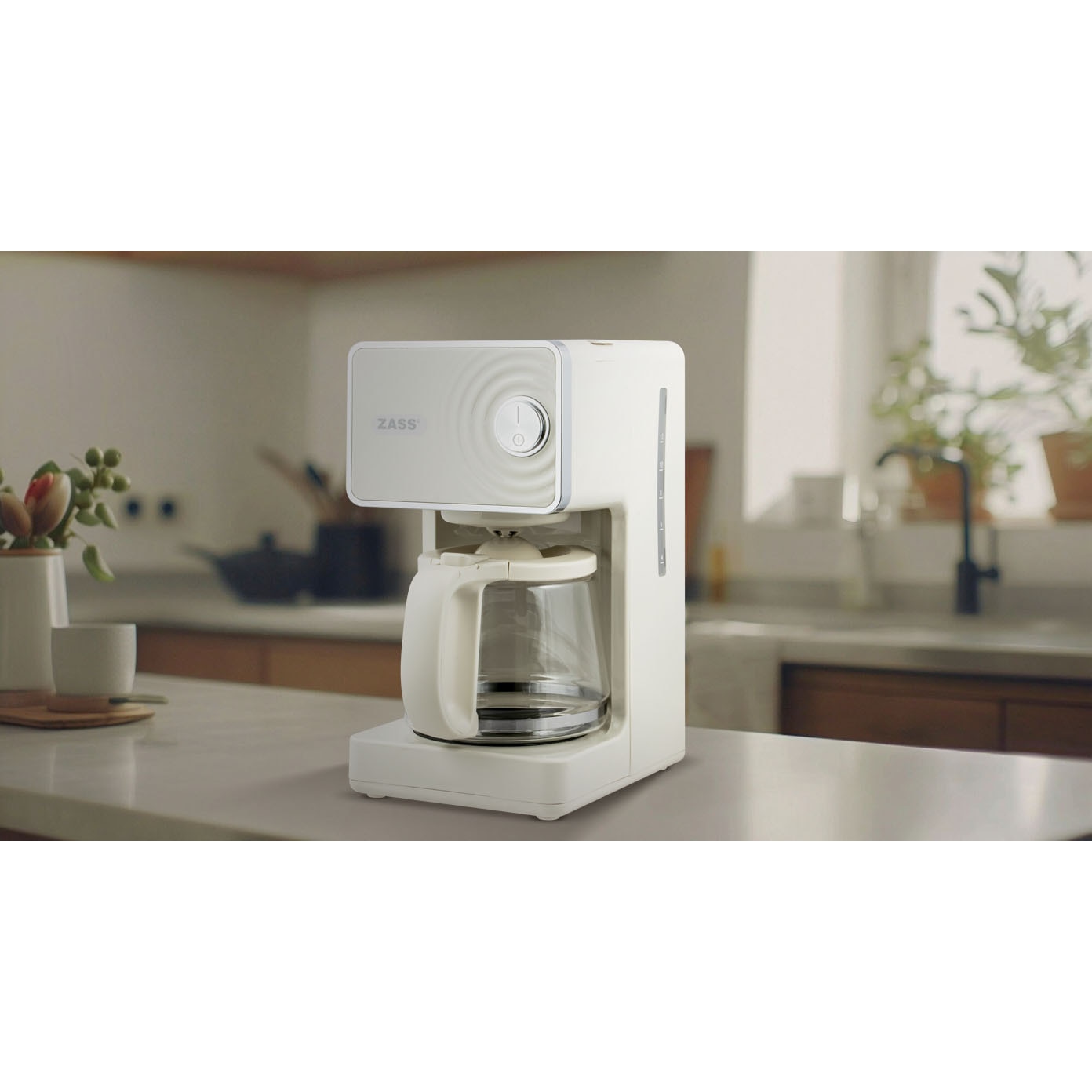 Cafetiera cu filtru ZASS ZCM 12 Wave Edition Crem