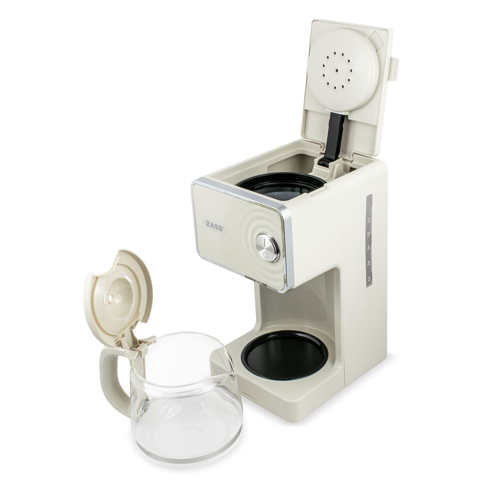 Cafetiera cu filtru ZASS ZCM 12 Wave Edition Crem