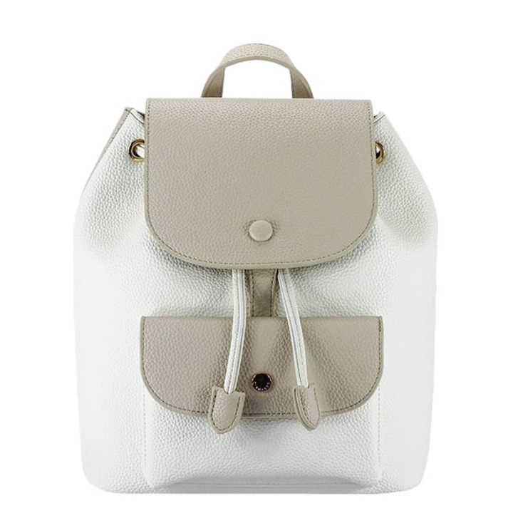 Rucsac din piele ecologică Diana&Co, bej deschis și crem, mediu