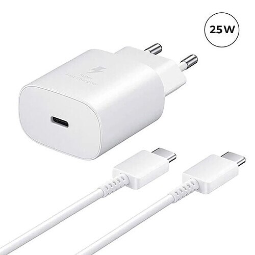Incarcator rapid USB-C + cablu de date USB-C, alb, set pentru Oppo