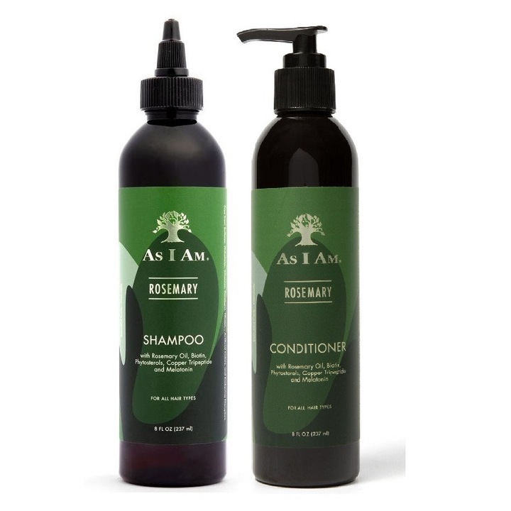 Set As I Am Rosemary Sampon intaritor pentru par cu rozmarin si menta 237 ml, Balsam pentru par cu rozmarin si menta 237 ml