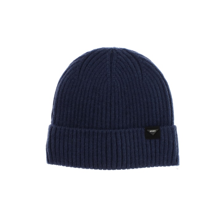 Fes barbatesc, ButicCochet, tricotat, din acril si sintetic, one size, Bleumarin - FES326