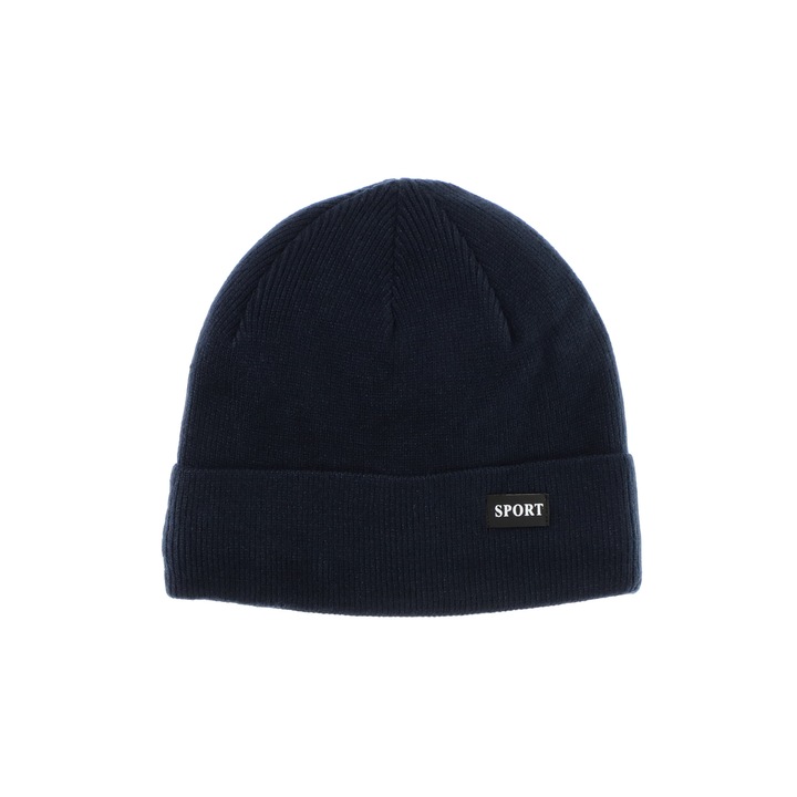 Fes barbatesc, ButicCochet, tricotat, din acril si sintetic, one size, Bleumarin- FES330