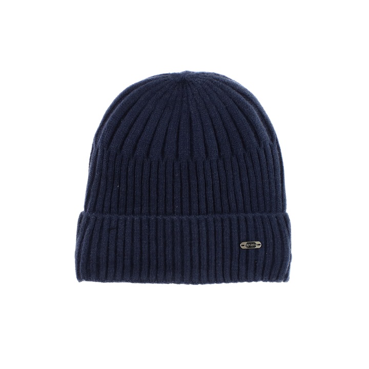 Fes barbatesc, ButicCochet, tricotat, din acril si sintetic, one size, Bleumarin - FES350