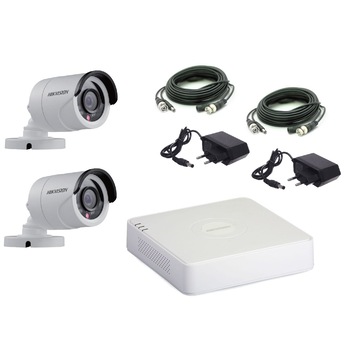 Kit Supraveghere full HD 1080P cu 2 Camere Exterior IR 20m + DVR 4 canale video / 1 canal audio + Accesorii Kit Supraveghere full HD 1080P cu 2 Camere Exterior IR 20m + DVR 4 canale video / 1 canal audio + Accesorii