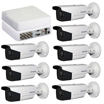 Kit Supraveghere profesional, full HD 1080P cu 8 Camere Exterior, 2Mp IR 80m + DVR 8 canale video / 1 canal audio Kit Supraveghere profesional, full HD 1080P cu 8 Camere Exterior, 2Mp IR 80m + DVR 8 canale video / 1 canal audio