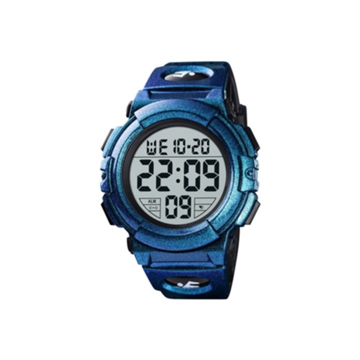 Ceas digital sport pentru copii, LUUCOZK, impermeabil, cu calendar, albastru, 1258