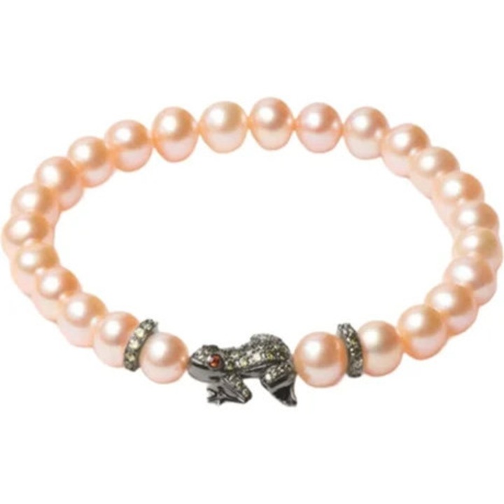 Bratara portocalie din argint sterling, 16 mm