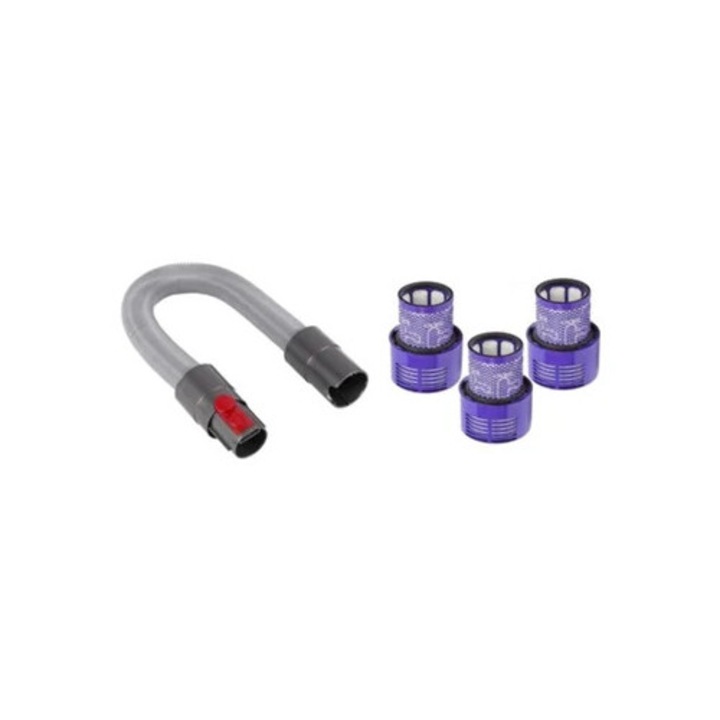 Set extensie furtun aspirator fara fir si filtru Hepa lavabil pentru Dyson V10