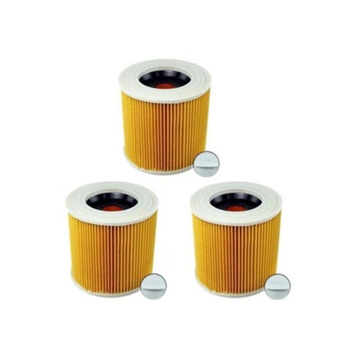 Set 3 filtre cartus pentru aspirator Karcher WD3 Premium