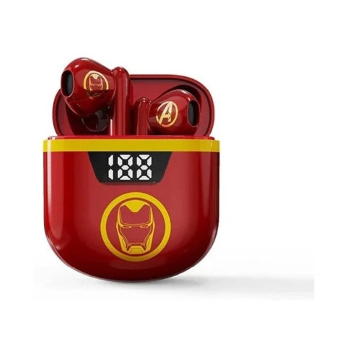 Vezeték nélküli fülhallgató, fél-in-ear, digitális LED kijelzővel, érintővezérléssel