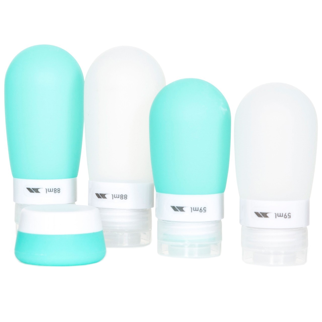 Set 4 recipiente pentru calatorie Trespass Squeezeme, silicon