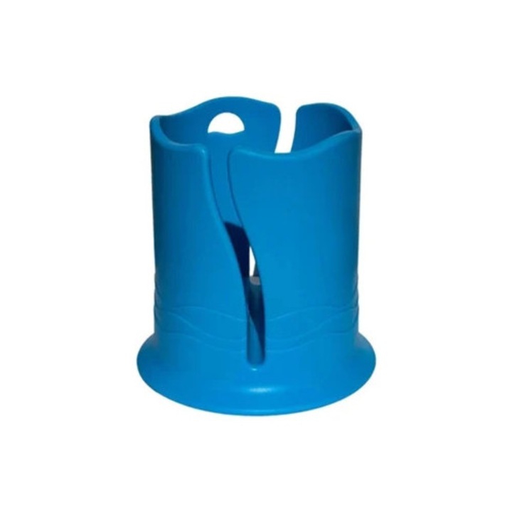 Suport pentru bauturi, pentru caiac, cu atasament cu franghie, albastru