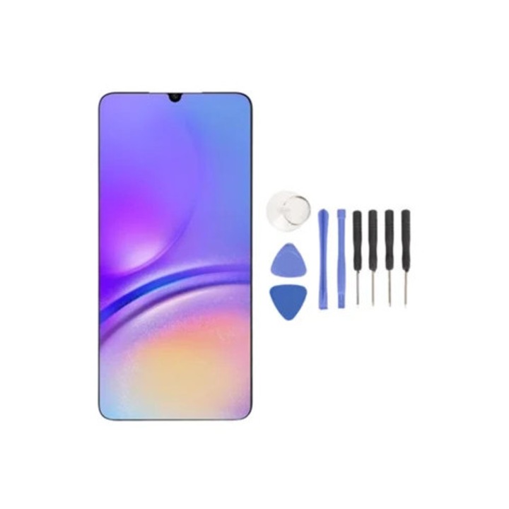 Резервен екран за Galaxy A05, 6.7 инча, LCD дисплей, дигитайзер за тъчскрийн, комплект инструменти за ремонт