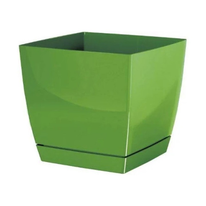 Ghiveci PROSPERPLAST Coubi Square P, verde, 12x12x11cm