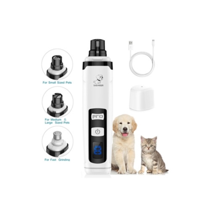 Masina electrica taiat pentru unghii pentru caini si pisici, 2 viteze, incarcare USB VENISYMLIS