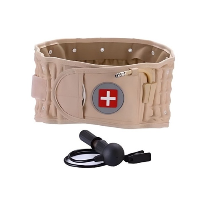 Centura de decomprimare gonflabila pentru suport lombar, dispozitiv de tractiune, unisex, S