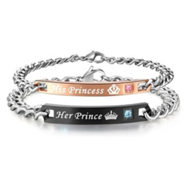 Set 2 bratari pentru cuplu, multicolor