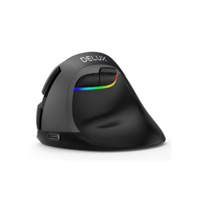 Mouse ENKERS RGB, Bluetooth, 1600 dpi, negru