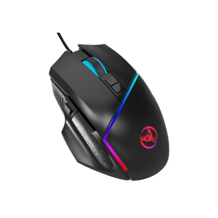 Mouse gaming TRUMSEN A876 RGB, 6400dpi, negru