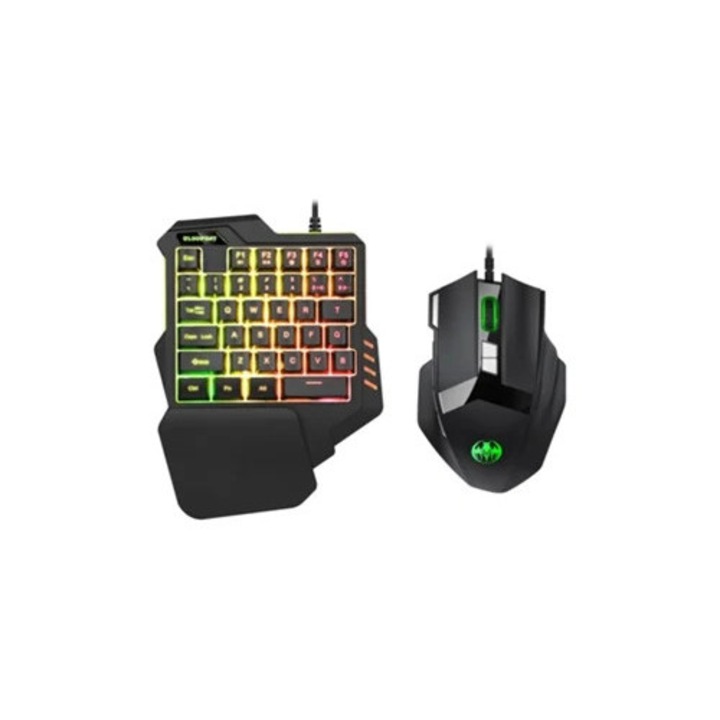 Set tastatura si mouse gaming JL-EIGHT G92-1, negru