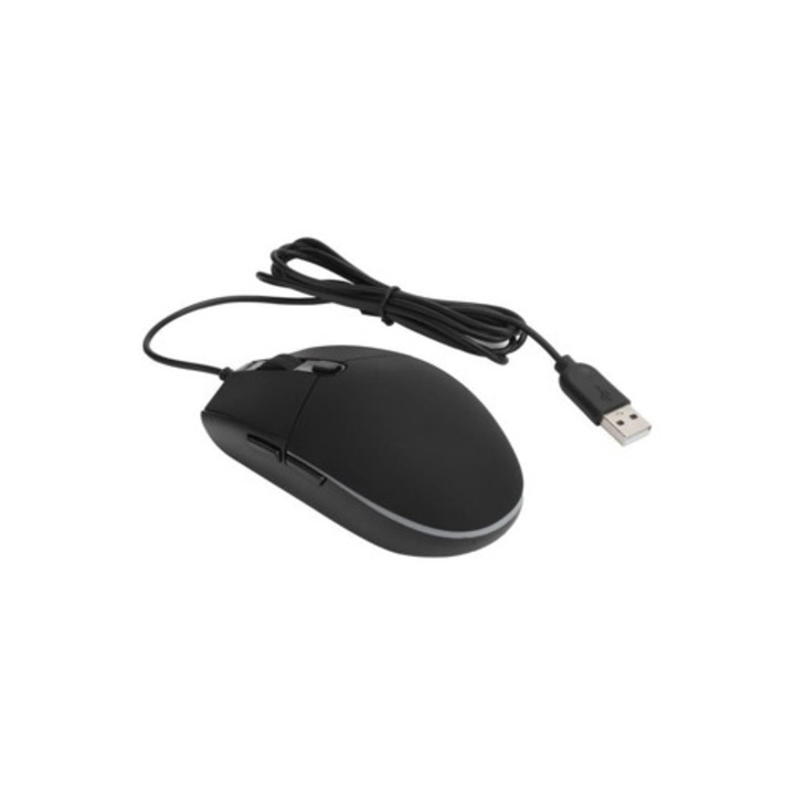 Mouse optic gaming HURRISE, cablat, pentru desktop, negru