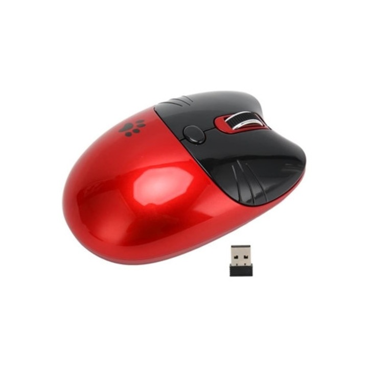 Mouse cablat HURRISE, clic silentios, DPI ajustabil, rosu