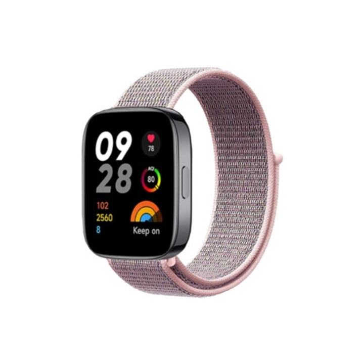 Xiaomi Redmi Watch 3 okosóra, rózsaszín szíj