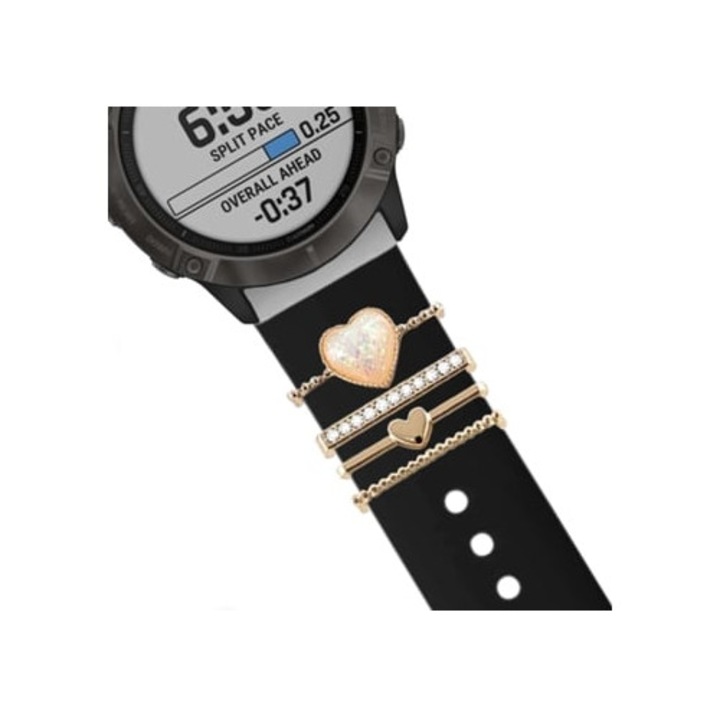 Bratara Garmin Forerunner 965 cu cristale, neagra, accesorii smartwatch