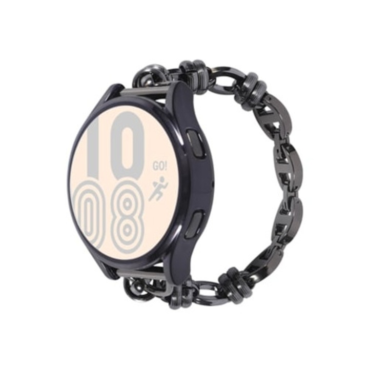 Bratara din otel inoxidabil 22mm cu design cu surub pentru smartwatch, neagra, pentru Huawei Watch GT3 46mm/Xiaomi Haylou RS3