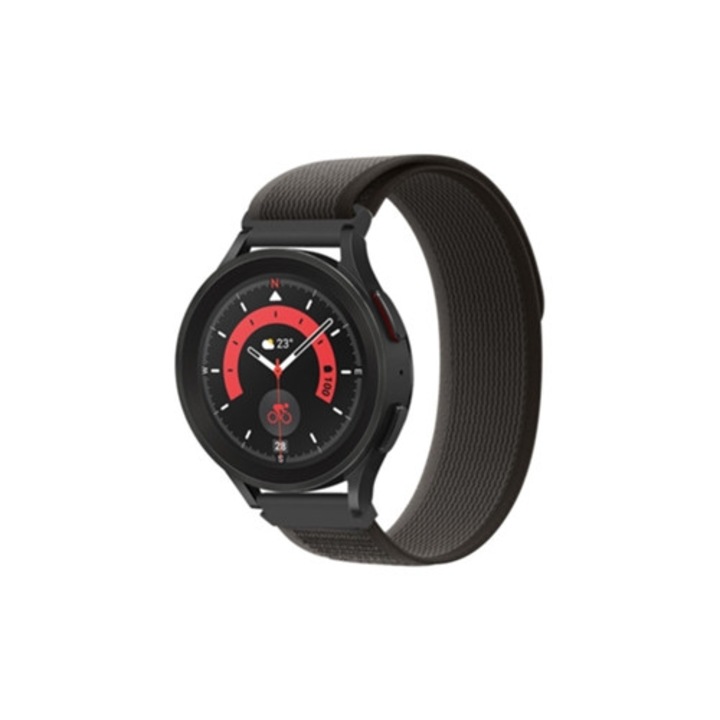 Okosóra szíj Garmin Venu 2 Plus/Sq 2-höz, nylon, fekete-szürke