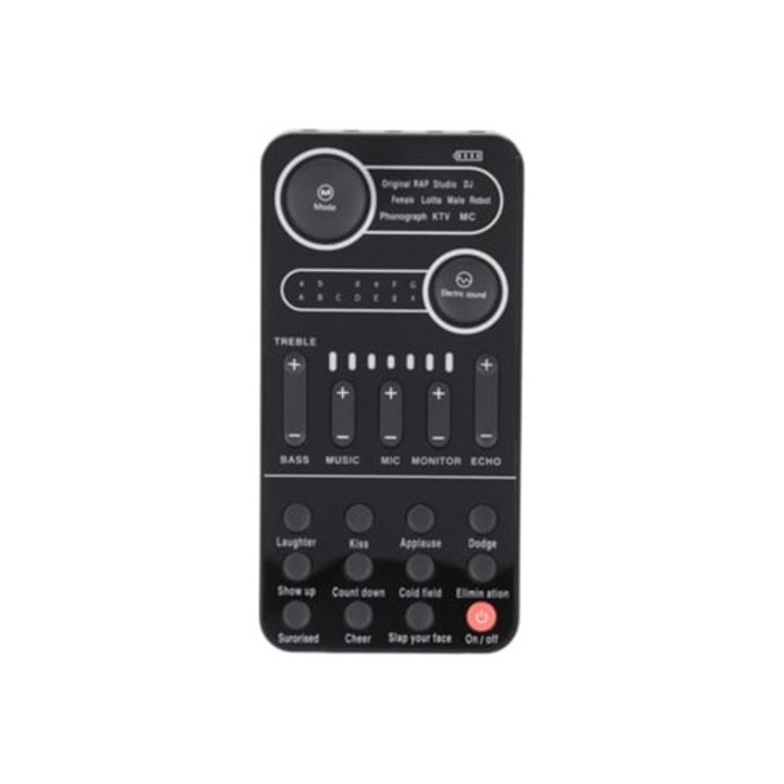 Mixer audio pentru streaming live, schimbator de voce, casti, cabluri audio, geanta de depozitare