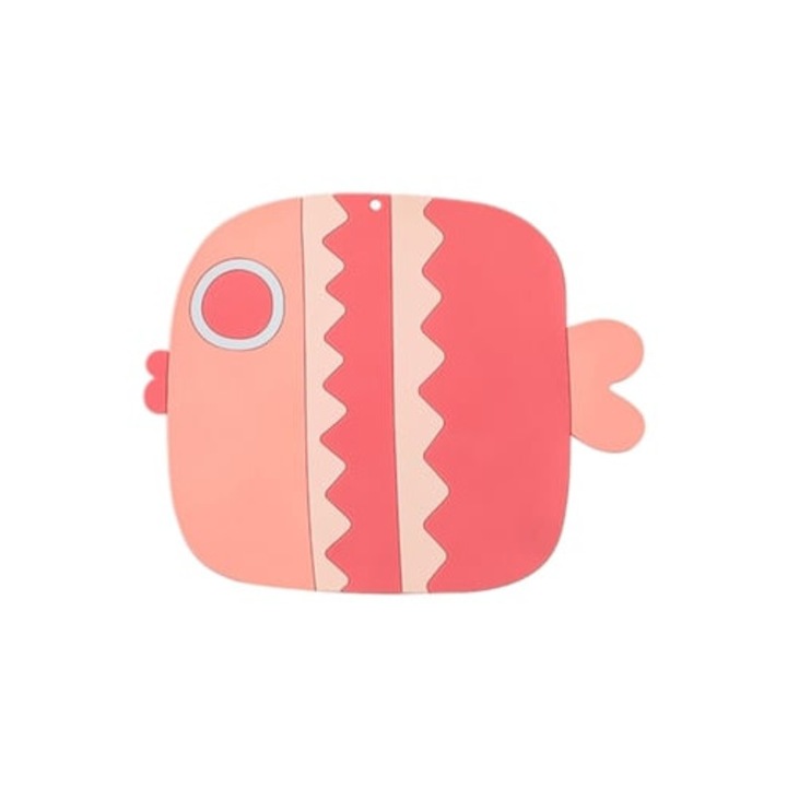 Italtartók, hal alakú, vastag, hőszigetelő, csúszásmentes, rózsaszín, szett