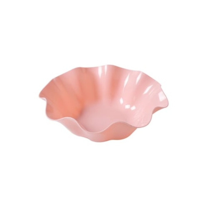 Tava servire, model modern, colturi rotunjite, baza stabila, plastic, multicolor