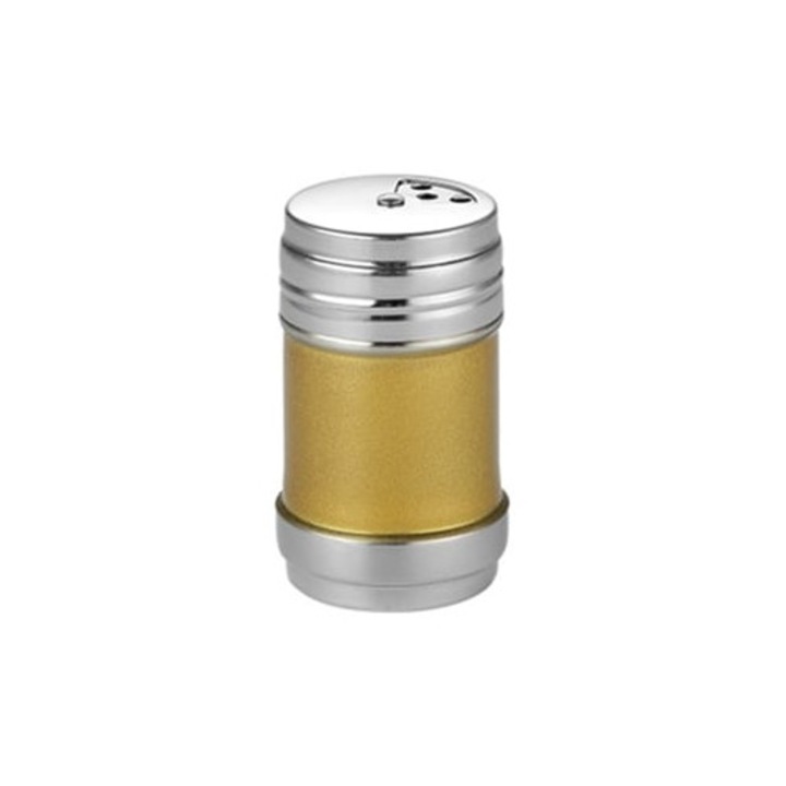 Rasnite si dozatoare condimente, recipienti pentru condimente din otel inoxidabil, galben, set de 2 bucati