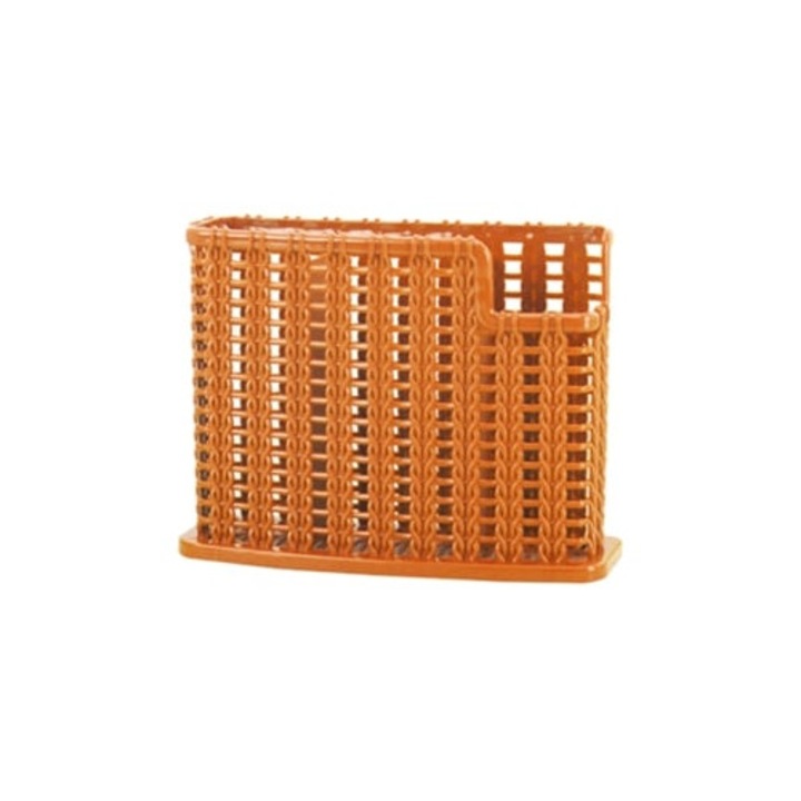 Evőeszköztartók, Rattan, evőpálcika rendszerező, 3 rekeszes, multifunkcionális, természetes színű