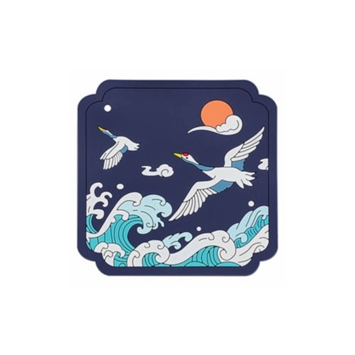 Servet impermeabil din PVC, rezistent la temperaturi ridicate, albastru, dimensiune mare