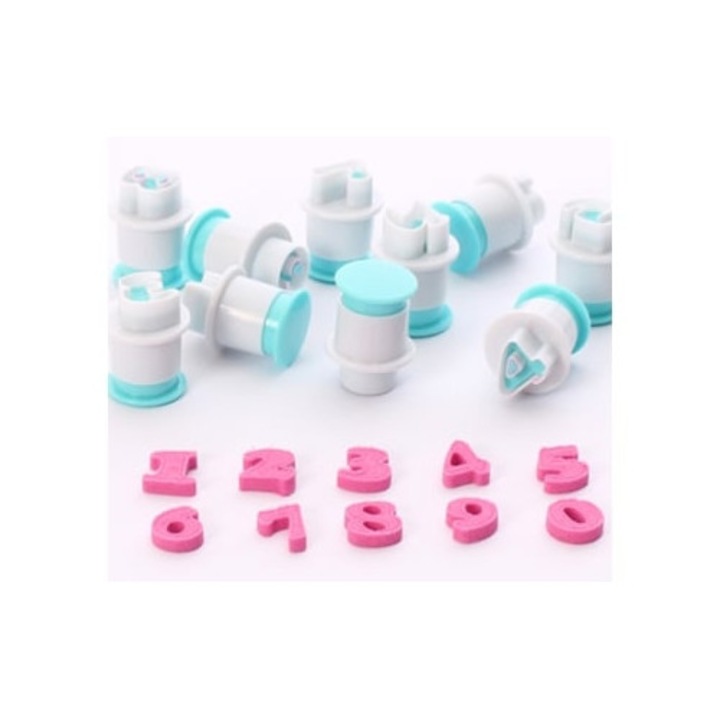 Forma prajituri, plastic de grad alimentar, set pentru taiere biscuiti, lavabil, multicolor