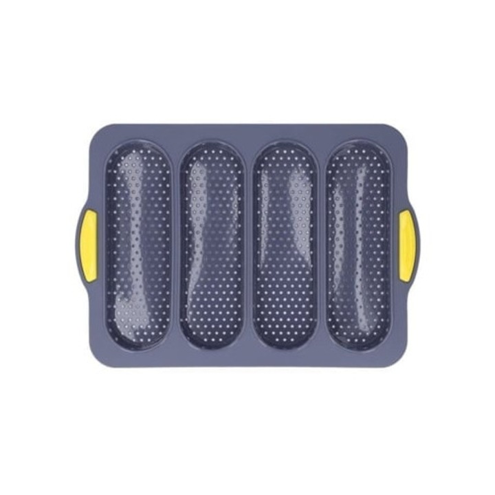 4 barázdás baguette sütőtepsi, világosszürke, U4390 méretek