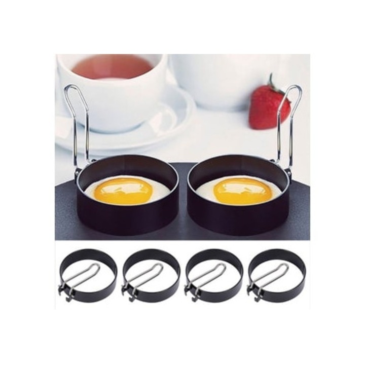 Forma prajituri, inox, set 2 bucati, pentru oua prajite si clatite