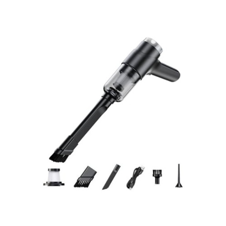 Aspirator auto fara fir 6000Pa, reincarcabil pentru tastatura si USB